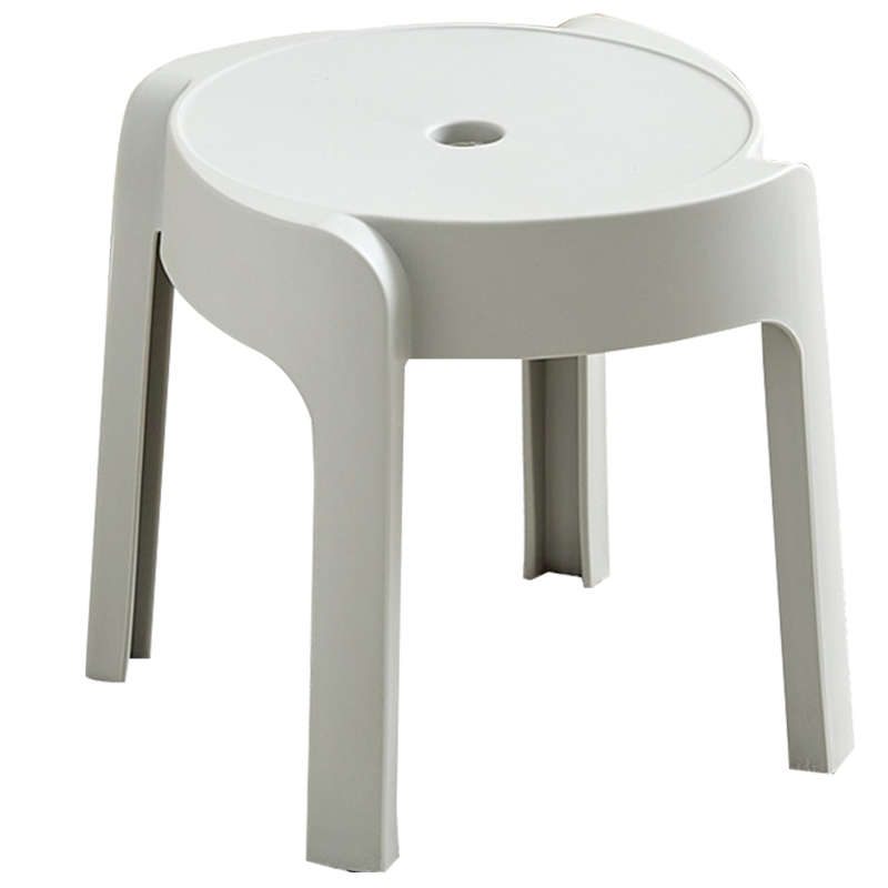 新颜值 小凳子家用塑料凳加厚小板凳圆凳茶几凳浴室凳矮凳YZ518 灰色