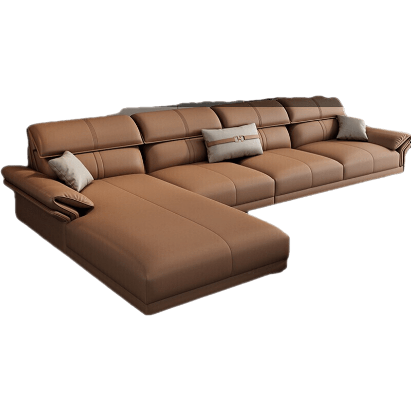 【品牌 直降40%】 沙发 轻奢真皮沙发牛皮简约现代客厅贵妃皮质沙发意式极简沙发 单人+双人+贵妃【3.2米】适合中户型 意大利纳帕皮+SPA级舒适靠感+稳固承重不摇晃