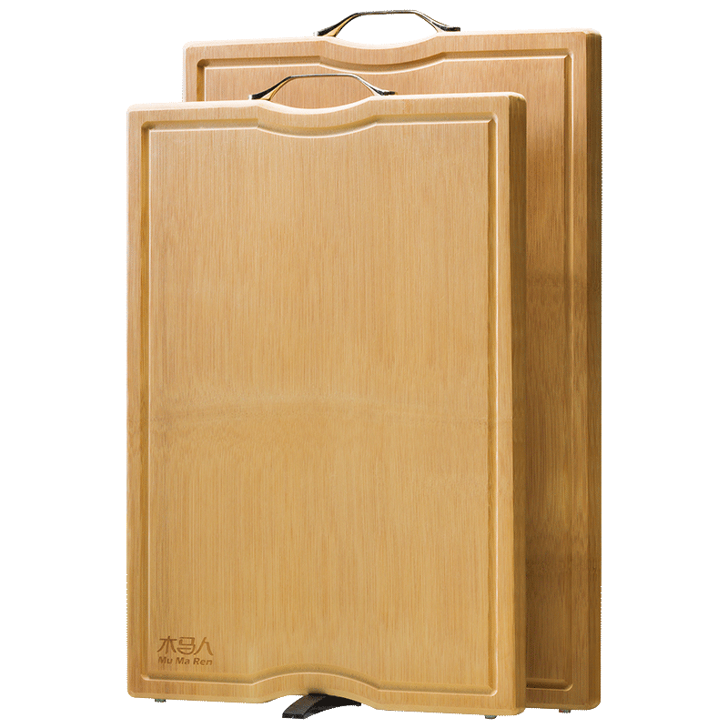 木马人防腐防霉剁肉楠竹菜板厨房家用砧板切菜案板菜墩水果整竹案板揉面板饺子擀面板刀占板沾板粘板 【加厚整竹】升级款45*32*2.2cm 站立防霉