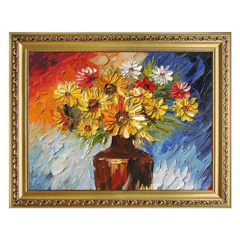 俱兴画框油画框外框装裱复古欧式实木数字油画框海报框定制相框定做挂