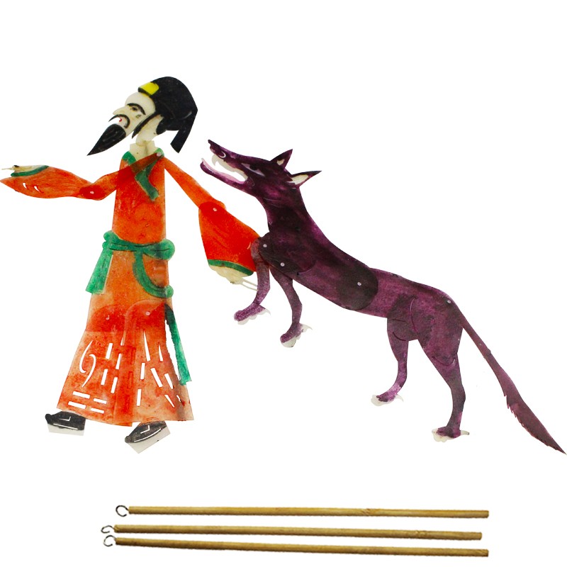 万泉 动感皮影戏材料包皮影人偶道具亲子手工制作diy儿童玩具 东郭