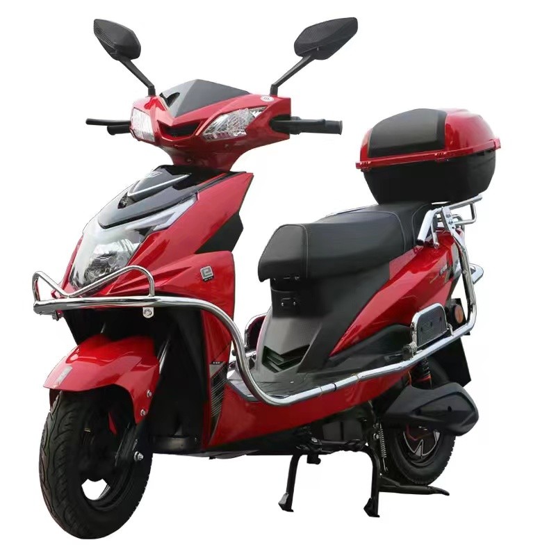 全新 尚领战神电动车车型大功率电动摩托车60v72v男女成人电瓶车 红色
