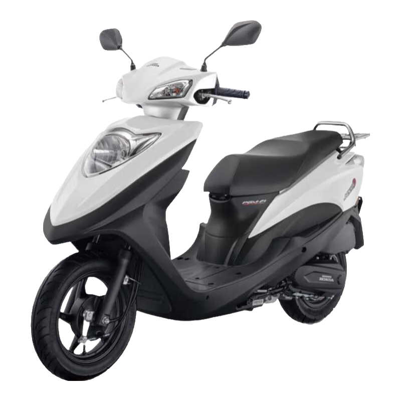 新大洲本田NS125D踏板燃油摩托車上班省油【門店提車】 幻彩白【含尾箱護(hù)杠】