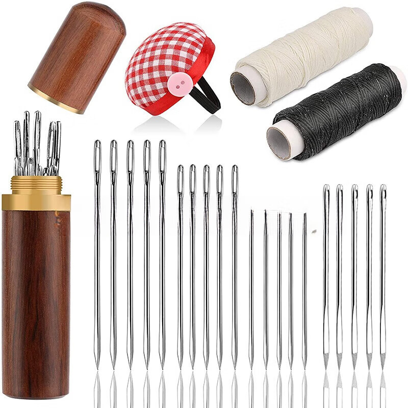 皮革工具配件皮革棱形三角针皮革用针手缝针皮革磨尖三角针 5号