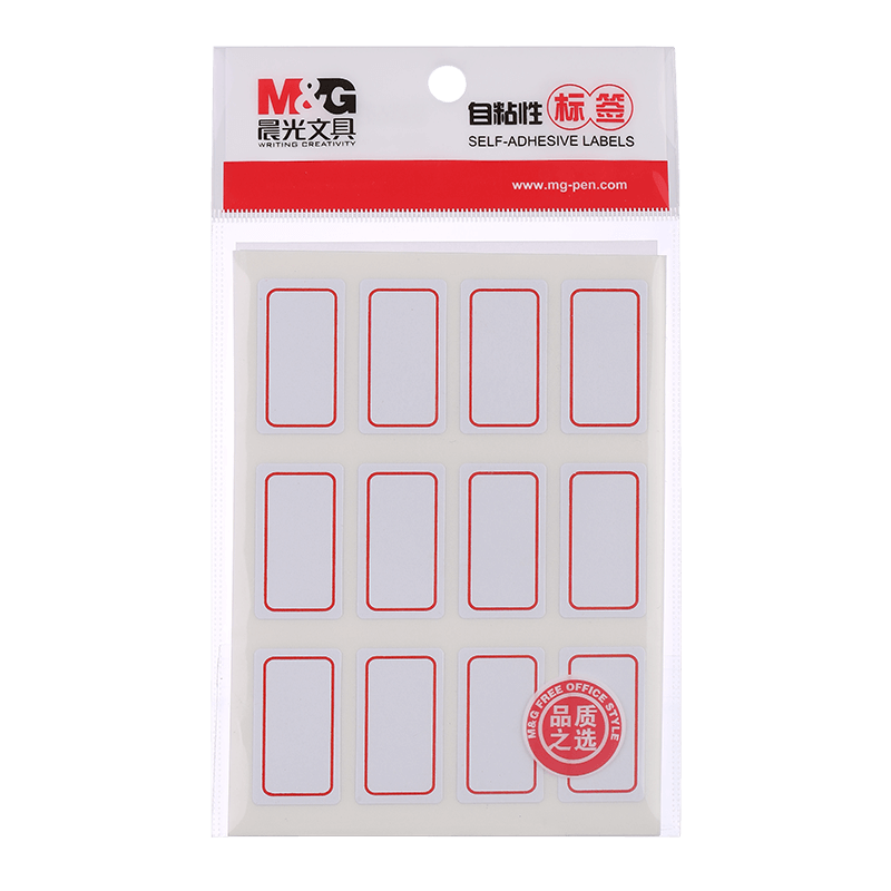M&G 晨光 YT-14 标签贴纸 红框白底 18*32mm 120枚