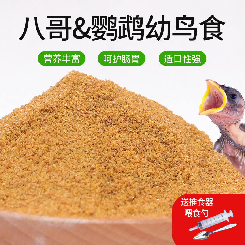 八哥幼鸟食饲料小鸟通用鹩哥鹦鹉画眉专用营养易消化雏鸟八哥饲料