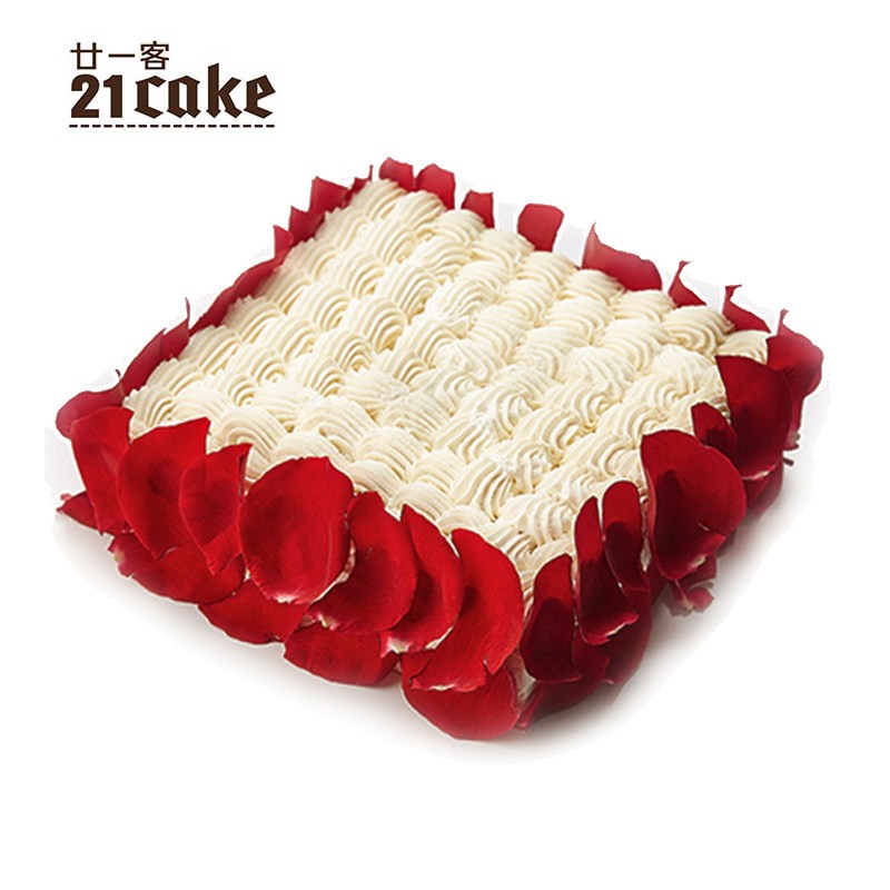 廿一客(21cake)深爱 生日蛋糕  纯动物奶油 芒果夹心  生日聚会 同城