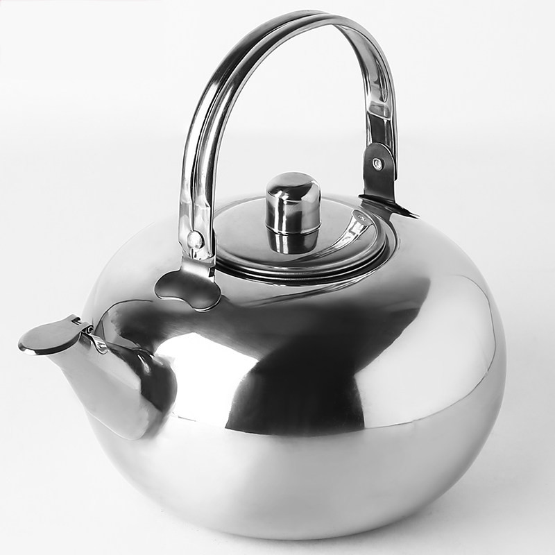 304不锈钢开水壶电磁炉燃气灶煤气通用不锈钢玲珑茶水壶泡球形茶壶