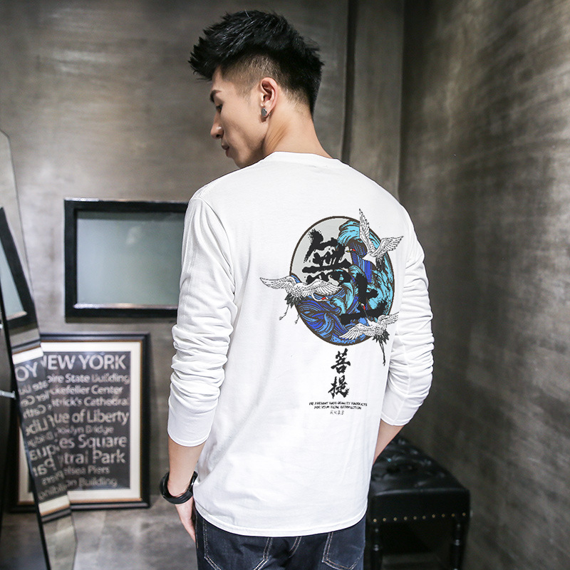 嘉晔(jiaye)无上菩提长袖t恤男士打底衫情侣装ins上衣服秋季潮牌潮流