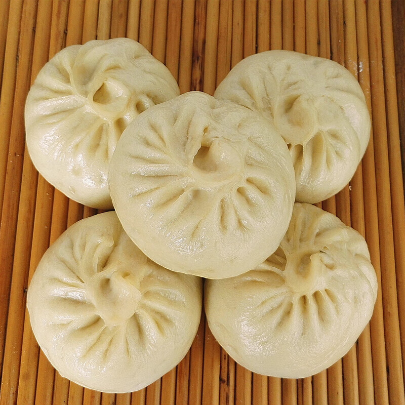 味巴哥山东手工小包子芹菜豆腐皮素包子10个柴火大锅蒸真空包装1kg