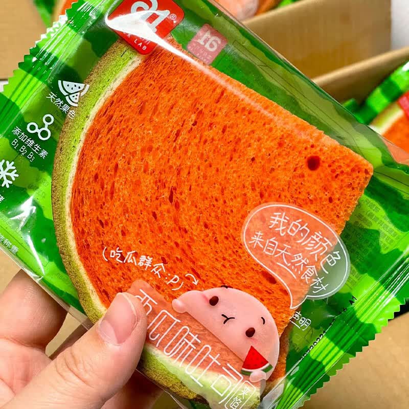 早餐水果味夹心吐司充饥饱腹休闲零食品糕点心 a1火龙果味吐司 500g