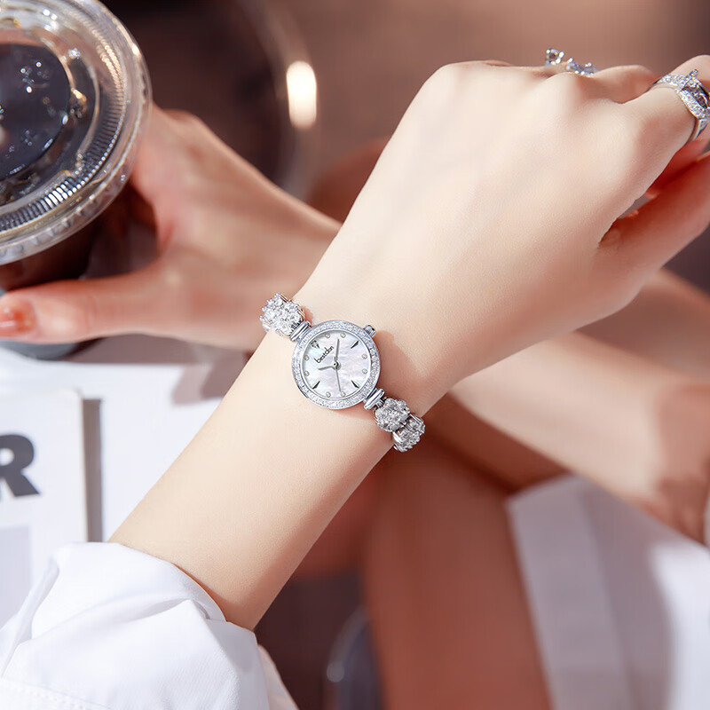 手表女士鱼美人系列镶钻腕表进口机芯女生手表礼盒送