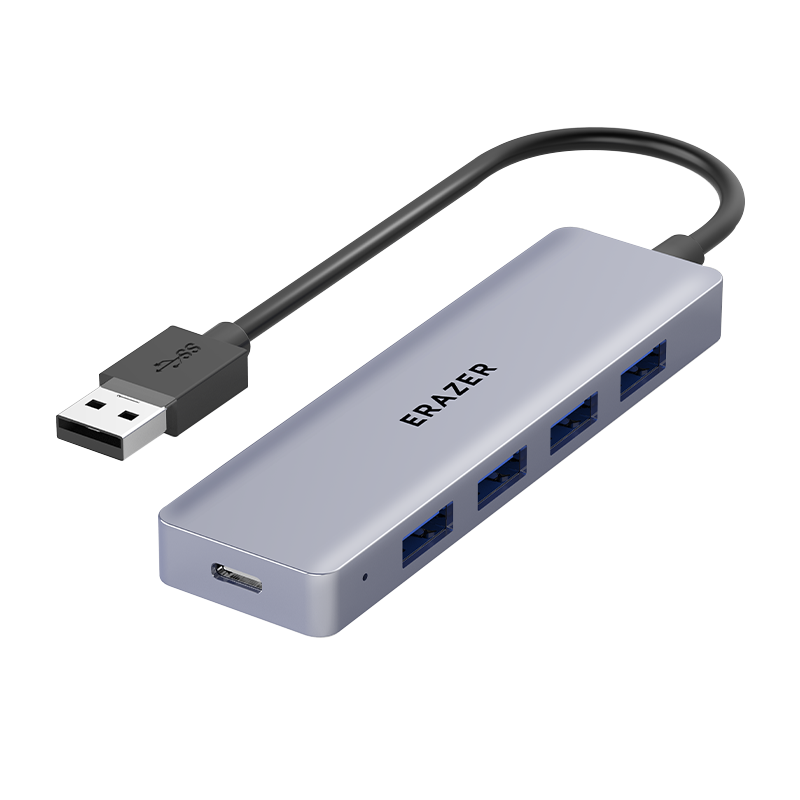  联想 异能者USB3.0分线器扩展坞高速4口集线器HUB拓展坞 适用笔记本电脑五合一转换器转接头延长线 0.2米