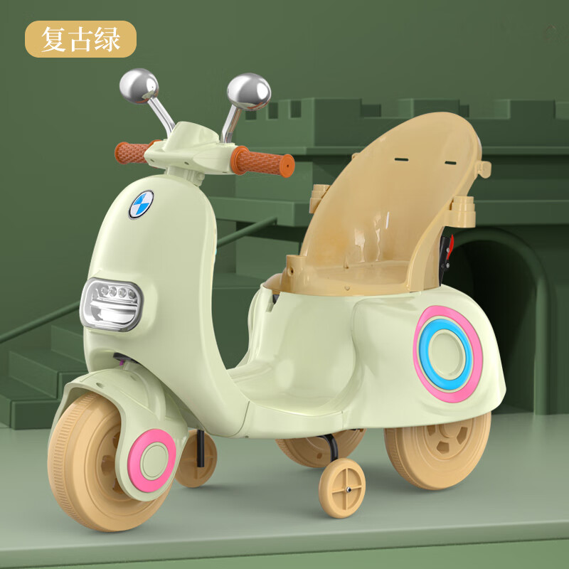 惠珍裕儿童电动摩托车三轮车男女孩宝宝电瓶车小孩可坐人充电遥控玩具