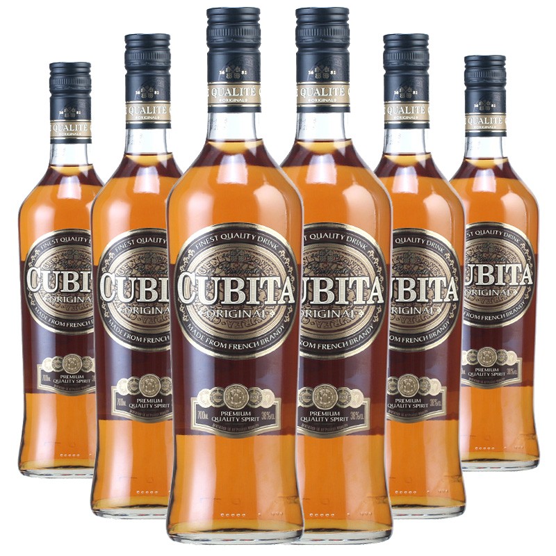 洋酒原装进口 cubita古贝塔/杜卡特白兰地38度 700ml 六瓶
