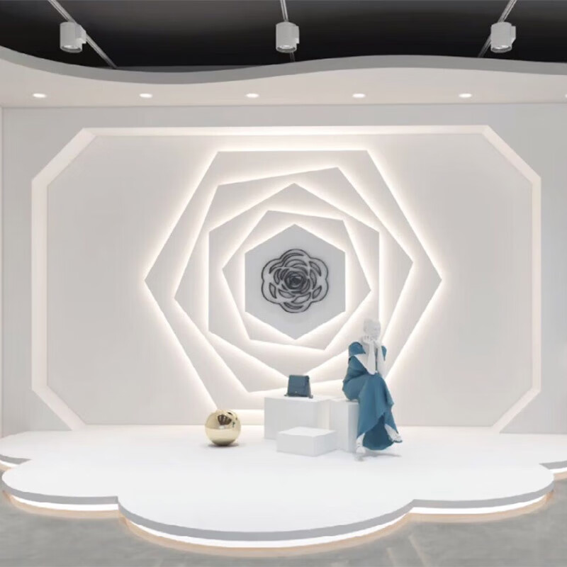 极有梦直播背景布3d立体 高清直播间背景墙3d立体造型装饰童装 拼接