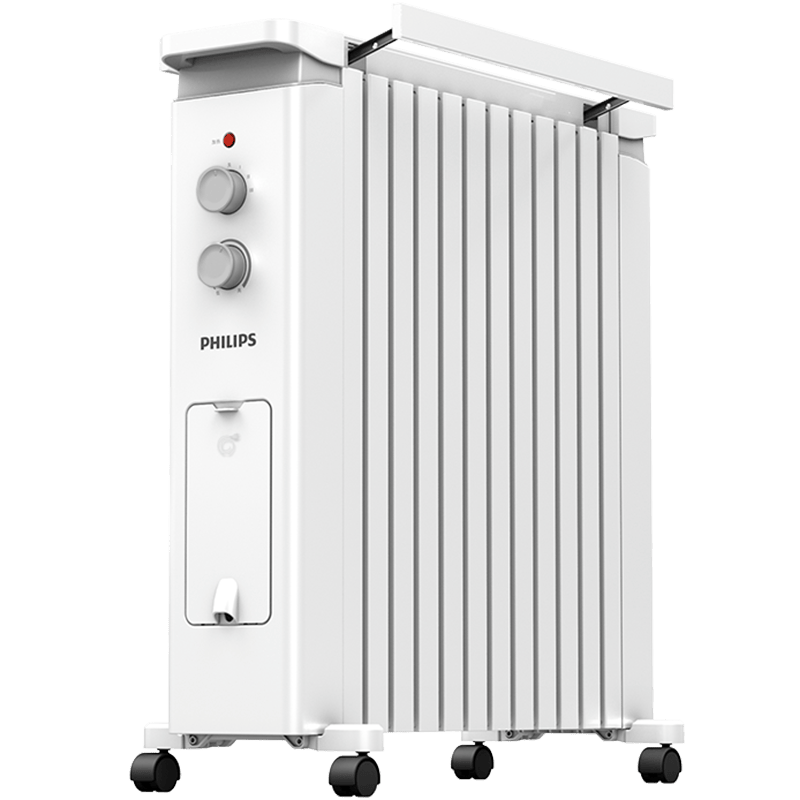 飞利浦（PHILIPS）取暖器暖风机电暖器电油汀油丁家用24面加宽油酊防烫速热干衣加湿电暖气片 机械款 AHR3144YA
