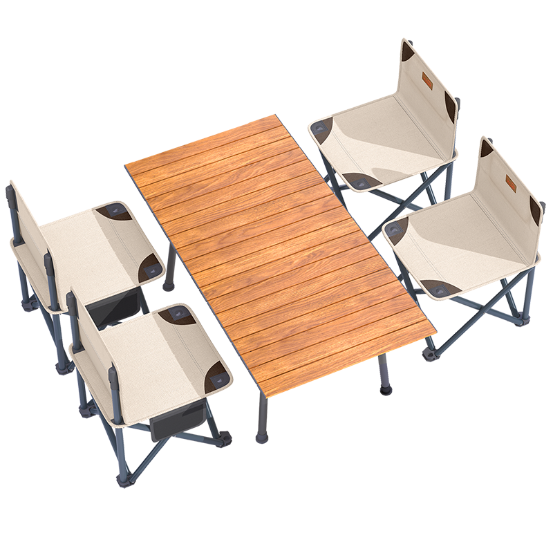 威野营(V-CAMP)户外桌椅折叠便携式野餐套装加大款露营椅子120cm