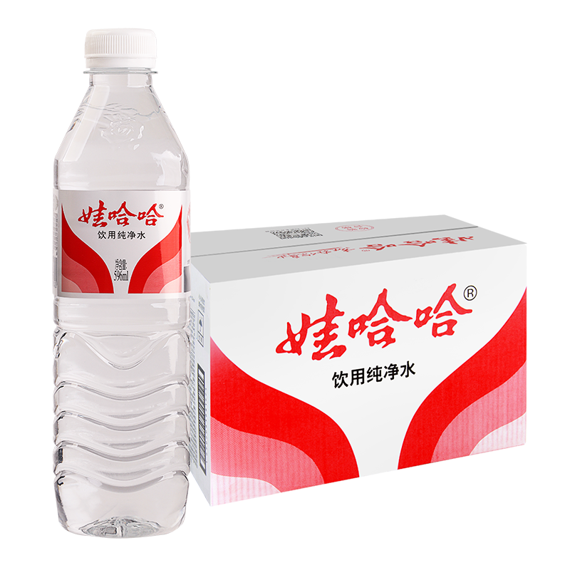 WAHAHA 娃哈哈 纯净水饮用水 596ml*24瓶 整箱水（新老包装随机发货）