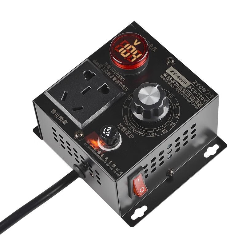 4000w大功率可控硅电子调压器220v调速开关旋钮变速调速器调温器 速器