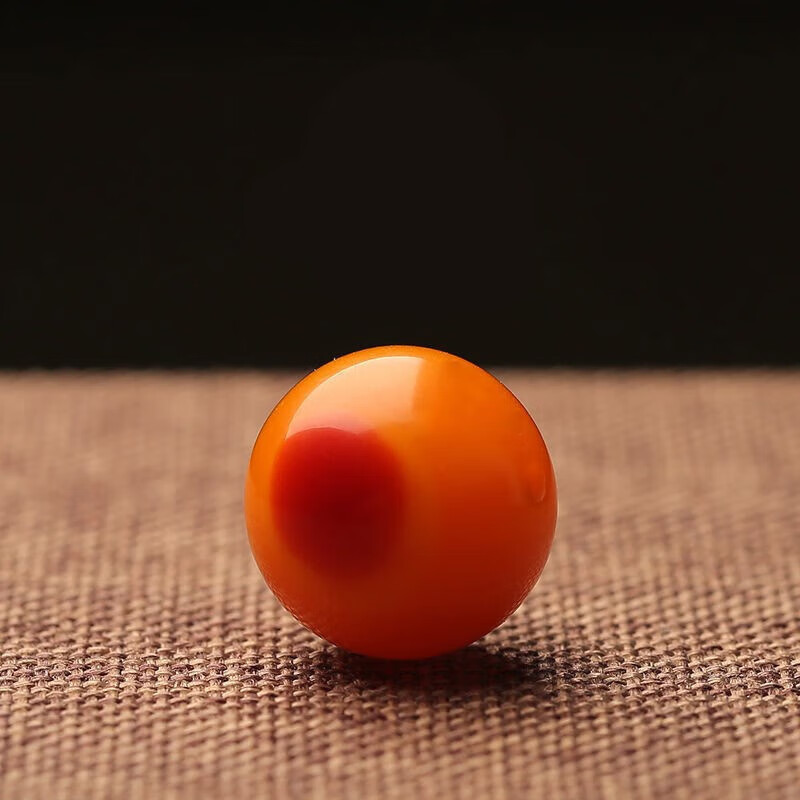 西柔慕 精品树脂蜜蜡鸟头单珠散珠鹤顶红文玩配珠多宝手串配珠圆珠