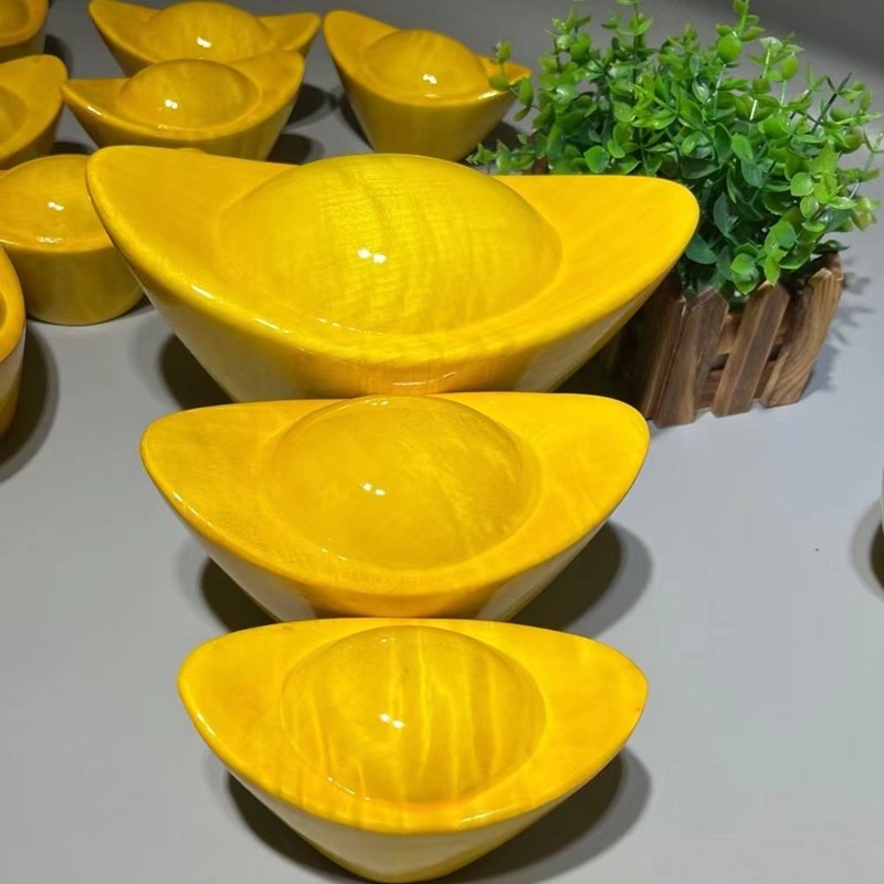 千澈大叶桢楠实木金元宝寓意招财进宝三个尺码