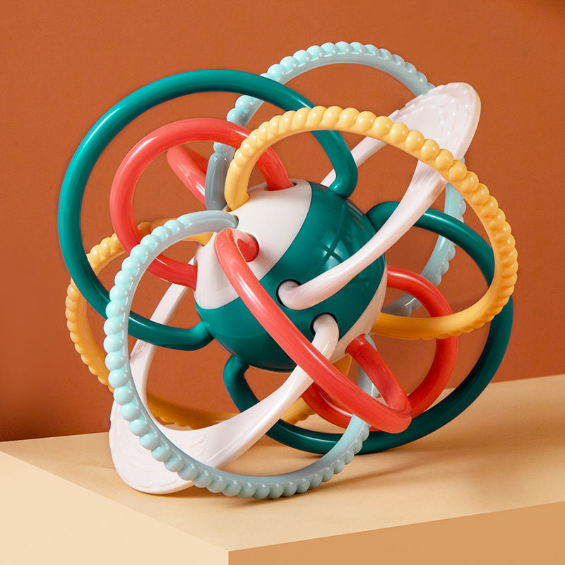 playgo 曼哈顿球婴儿玩具0-1岁摇铃婴儿牙胶手抓球安抚可水煮消毒 19