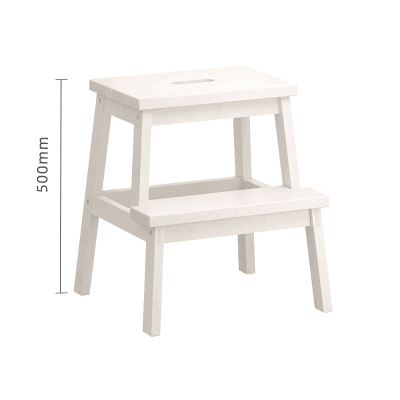 凳小楼梯凳子家用高低凳换鞋两用儿童台 纯白色原规格高50cm*宽43cm