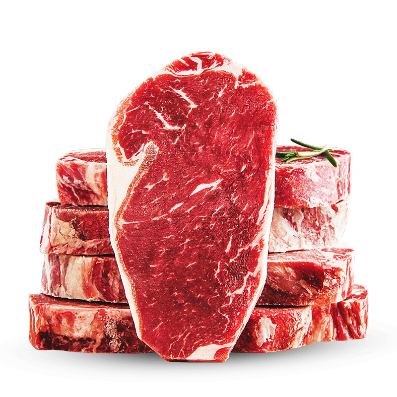 大希地整切牛排 牛肉生鲜 儿童牛排 进口冷冻肉源10片（1200g/含酱包） 整切西冷*5片+整切菲力*5片