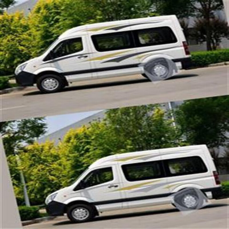 车贴拉花装饰车身改装专用车身腰线贴汽车彩条贴纸 普通材质:蓝加红