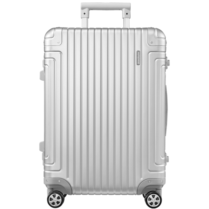 新秀麗（Samsonite）拉桿箱鋁鎂合金行李箱 堅(jiān)固抗壓旅行箱出差大容量萬(wàn)向輪登機(jī)箱DB3 銀色 20英寸
