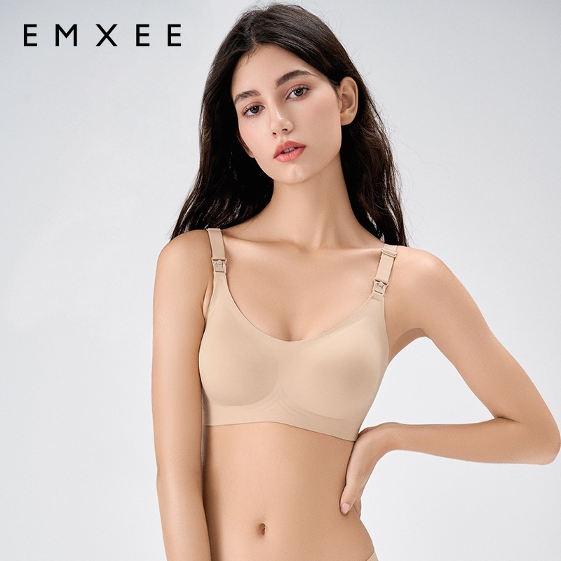 嫚熙（EMXEE）嫚熙（EMXEE）孕妇哺乳内衣喂养胸衣舒适上托聚拢文胸非纯棉女 肤色 L