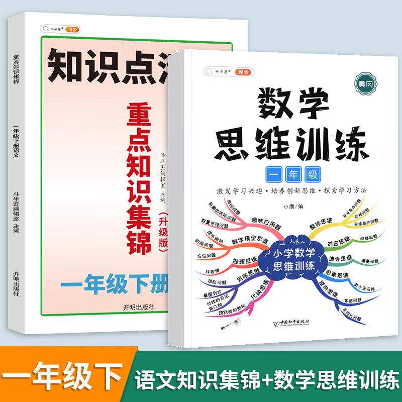 2023新版语文重点知识集锦一年级二年级三四五六下册上册小学部编人教版课堂笔记归纳同步基础点汇总手册考点 重点知识集锦+数学思维训练 六年级上
