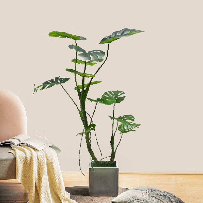 霜魄【首单立减】仿龟背竹装饰植物大型室内客厅落地