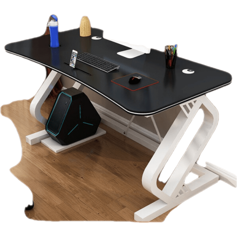 禧龙盛 电脑桌台式家用简约学习桌经济型游戏桌卧室学生写字桌现代书桌 长80宽60高73CM全黑色