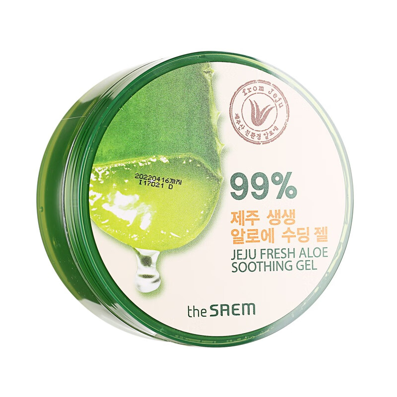 得鲜 the saem 韩国原装进口 芦荟胶舒缓保湿凝胶300ml补水芦荟膏晒后呵护身体乳淡化面霜
