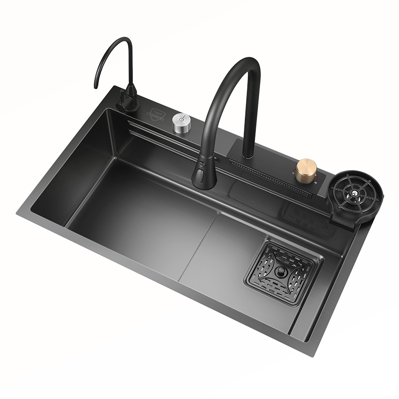奥克斯厨房水槽单槽厨房洗菜盆单槽台下盆一体盆不锈钢洗碗槽洗菜池