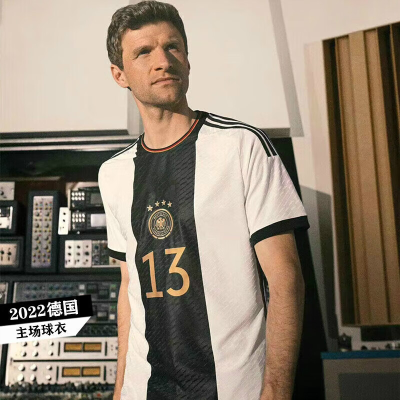 筱琰卡塔尔世界杯德国队国家队主场球衣13号穆勒足球服 球迷版球衣+印号臂章+短裤_ XXL