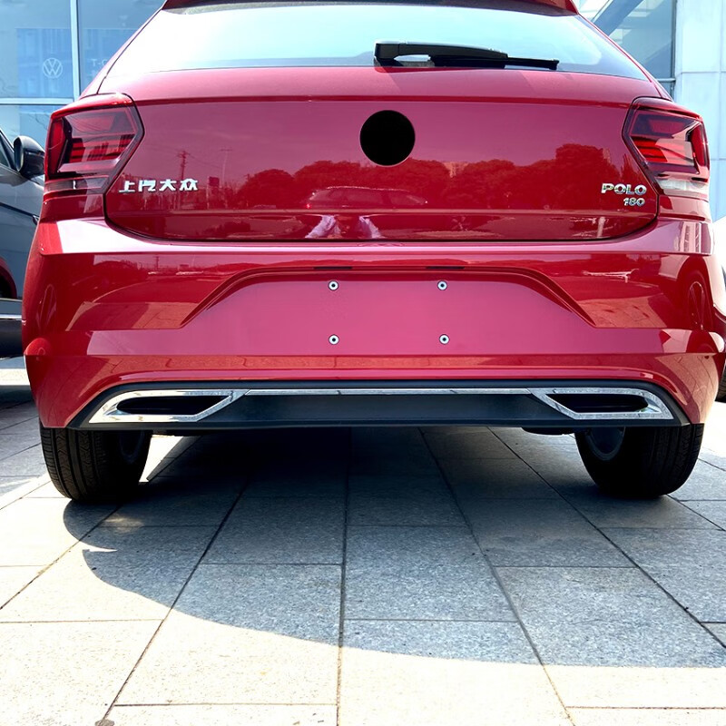 适用大众polo mk6 2018  polo plus 波罗尾唇电镀尾喉框亮条改装