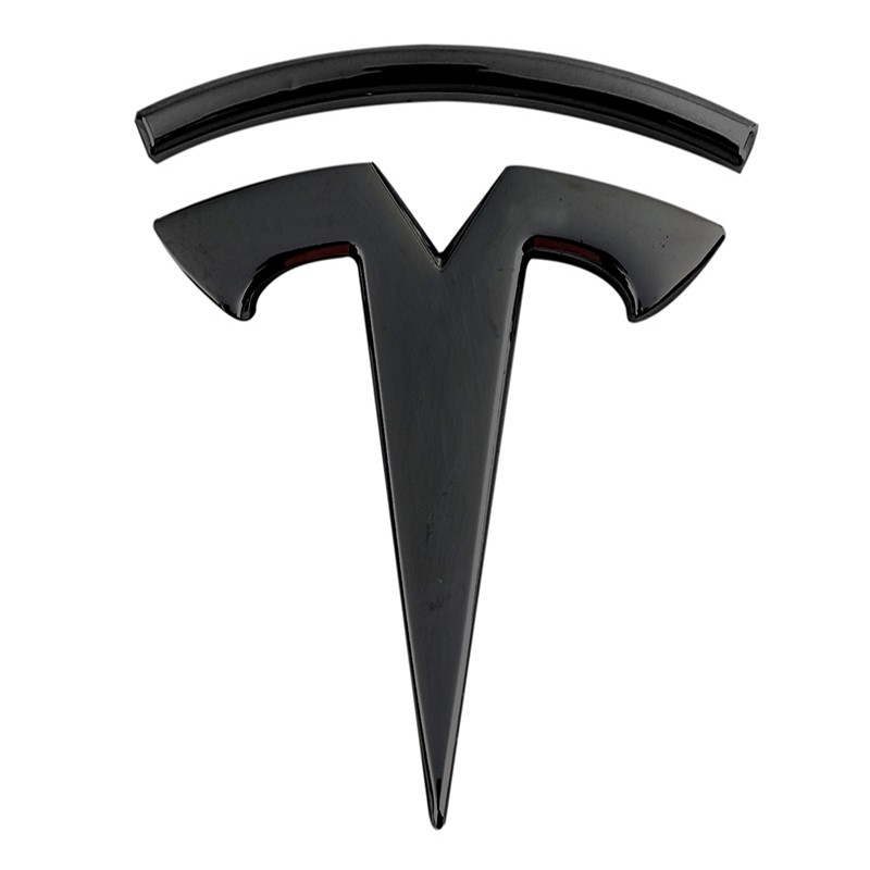 改装车身贴标 侧标 个性创 特斯拉金属车标黑色 model 3进口版