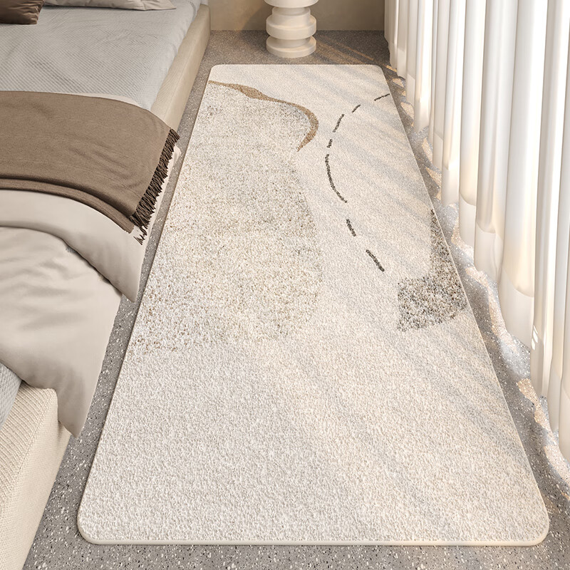 KAYE客厅地毯加厚仿羊绒卧室床边毯垫子奶油风阳台房间飘窗沙发茶几毯 FYR-极简T15 50x140cm