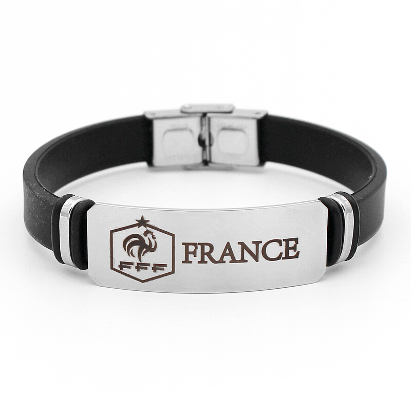 穆斯特新款足球硅胶手腕带俱乐部男女情侣运动休闲配饰手环球迷用品