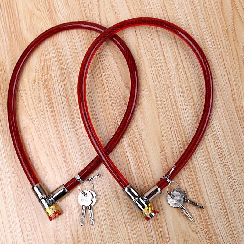 龙代(longdai) 钢丝锁 软锁环形便携式单车锁 22*120十字齿钢丝锁