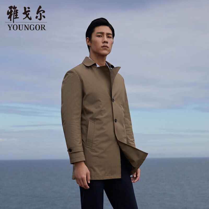 雅戈尔 风衣男士 2020秋冬季青年男休闲正装风衣 vycf429949yqa