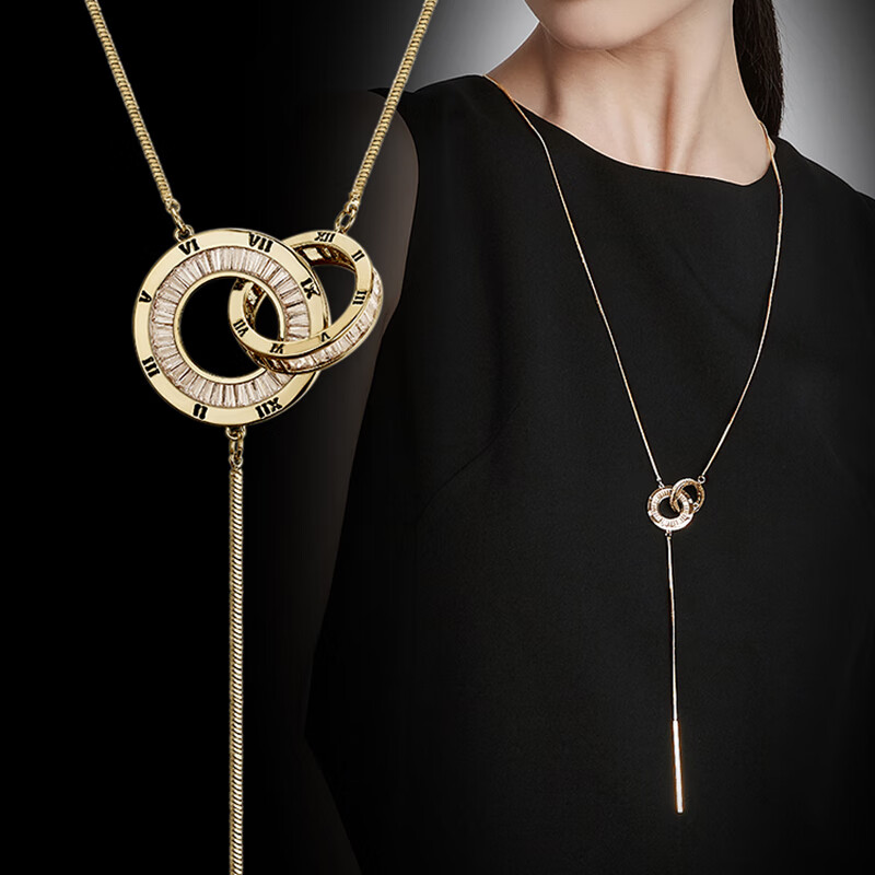 女高级时尚衣服挂饰女生生日礼物情人节礼物老婆 罗马数字项链0138