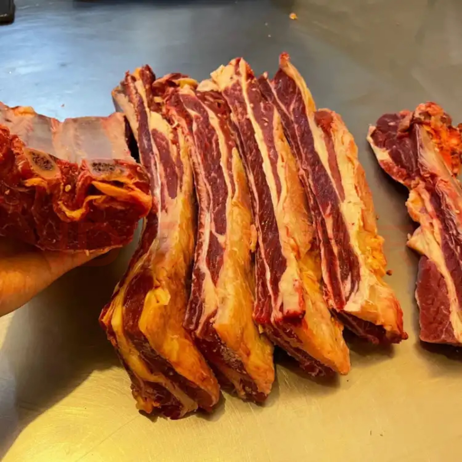 粤鲜迷内蒙锡林郭勒盟 黄膘牛排 黄膘牛肋排黄牛排骨 草原牧场散养