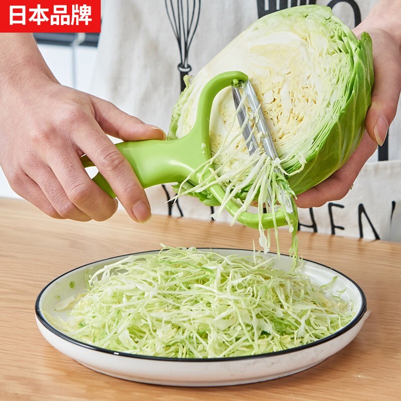 家の物语（KATEI STORY）日本进口多功能卷心菜刨丝器包菜刨刀蔬菜甘蓝切丝器不锈钢切菜 绿色（国产）怎么样,好用不?