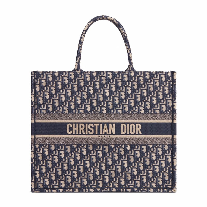【二手95新】dior迪奥 book tote 大号 oblique帆布手提包女士包袋