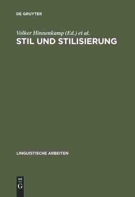预订 stil und stilisierung