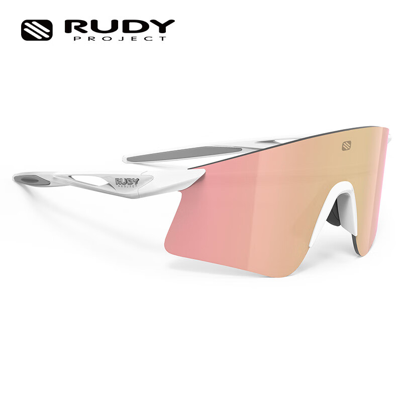 RUDY PROJECT璐迪跑步骑行眼镜自行车墨镜运动太阳镜越野男女护目镜防滑ASTRAL 平光白/玫瑰金(中国限定